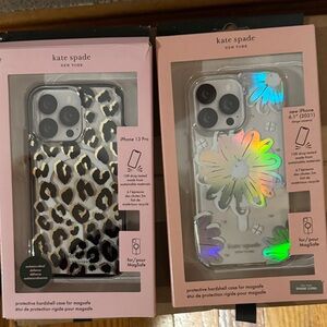 Kate Spade Leopard and Holographic Floral iPhone 13 Pro Cases